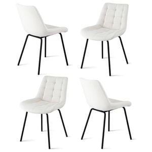4x Artiss Dining Chairs Velvet Beige