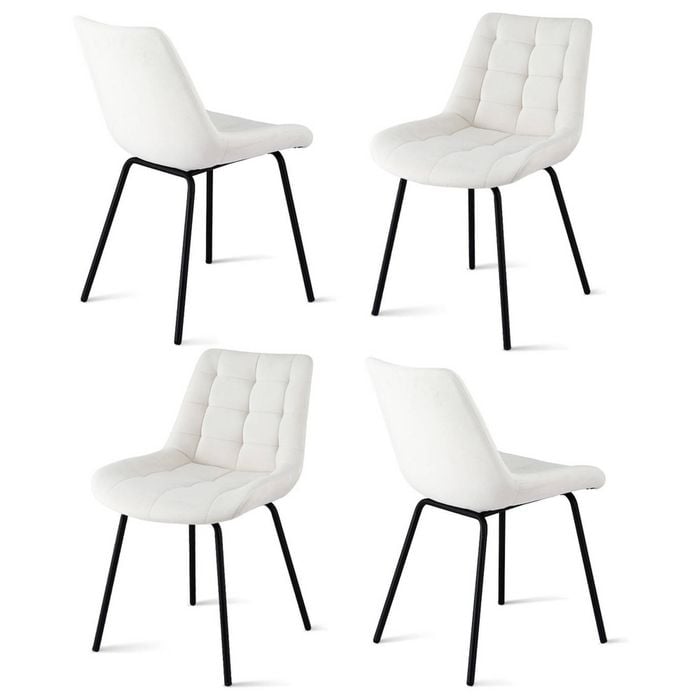 4x Artiss Dining Chairs Velvet Beige
