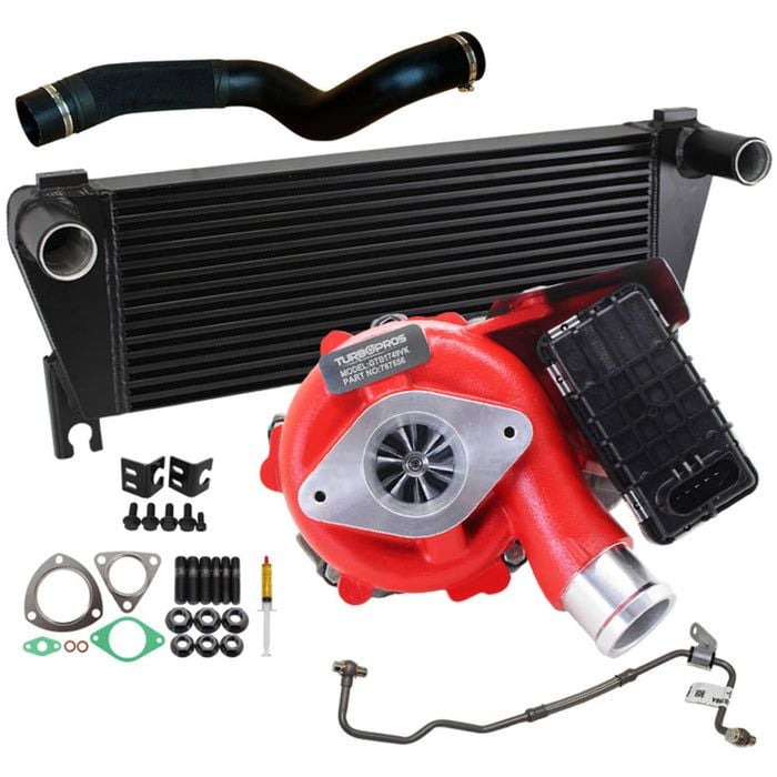 Gen1 High Flow Turbo Charger With 70mm Intercooler & Hose And Genuine Oil Feed Pipe For Mazda Bt-50 2.2l 2011 Onwards