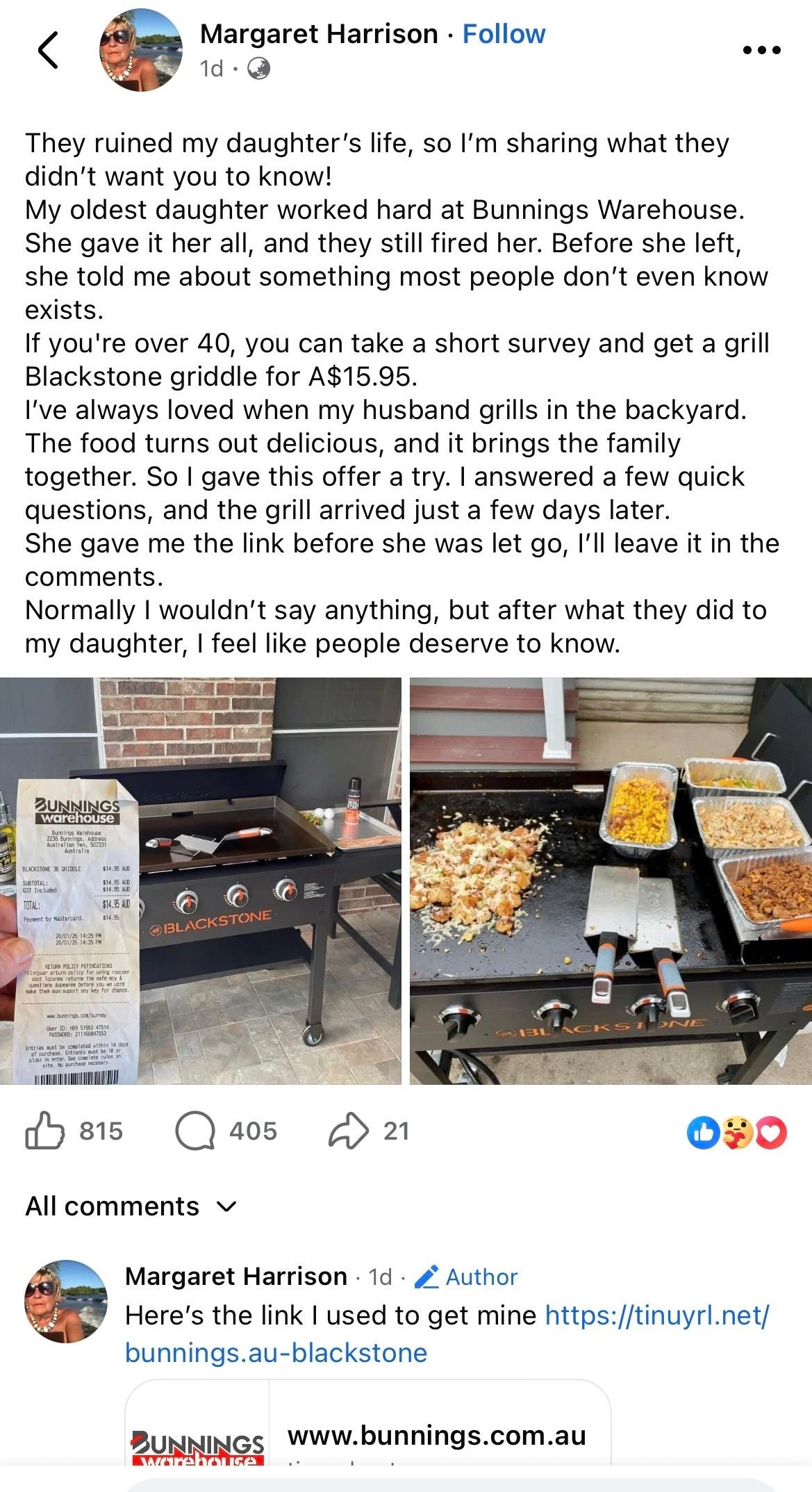 Scam warning- Blackstone Grill- Jan 2026