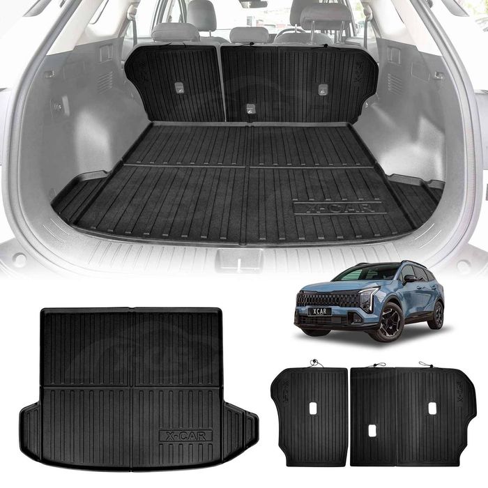 Boot Liner Kick Mats for Kia Sportage NQ5 PE 2026-Onwards Without Subwoofer Cargo Back Seat