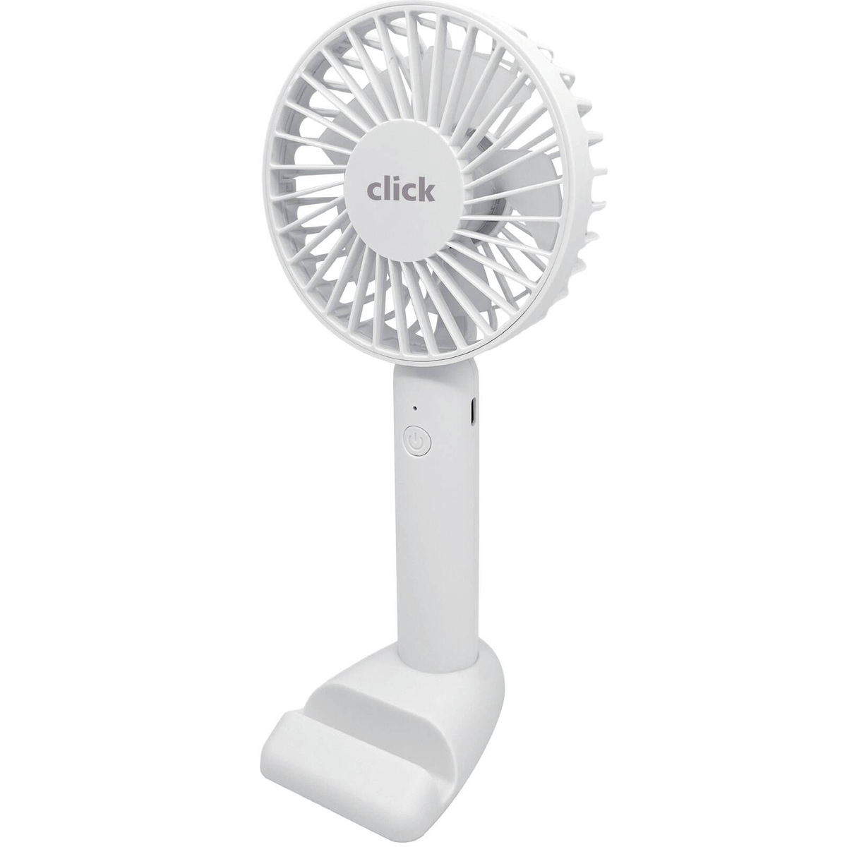 Click 10cm Rechargeable Handheld Fan With Base Stand - Bunnings New Zealand