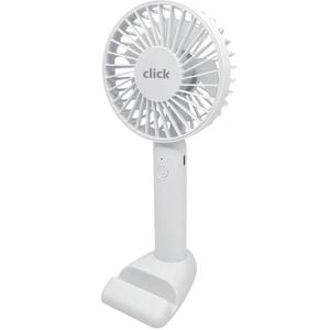 Click 10cm Rechargeable Handheld Fan With Base Stand