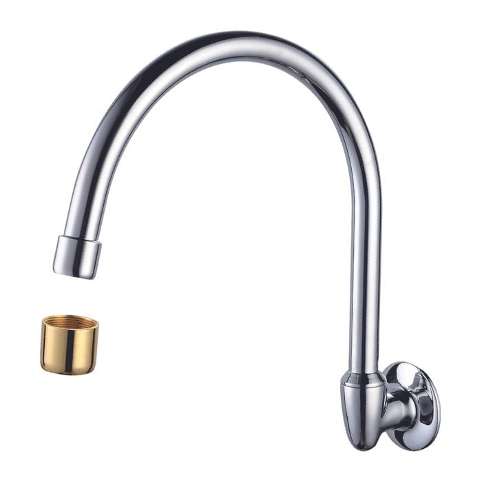 Shaw & Mason Large Chrome Swivel Wall Sink / Spa Spout