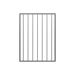 RapidFence 900 x 1200mm Black Steel Flat Top Gate