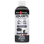 White Knight 310g Black Satin Squirts Spray Paint