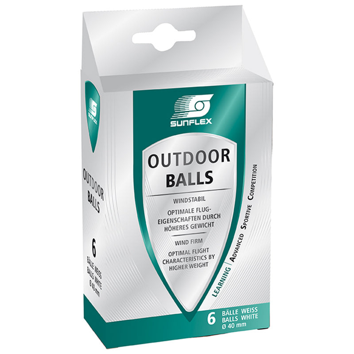 SUNFLEX Outdoor Waterproof Windproof Table Tennis Balls in White