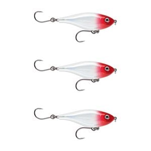 3x Rapala 8cm X Rap Twitchin' Mullet Slow Sink Glidebait Fish Lures - Red Ghost