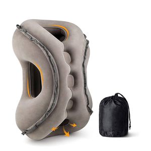 Catzon Inflatable Travel Pillow Multifunction Used for Airplane Sleeping Rest-Grey