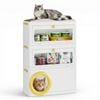 Advwin 3 in 1 Plastic Cat House with Scratching Board