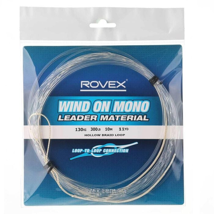 Rovex Wind On Monofilament Fishing Leader 10m 300lb