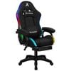 ALFORDSON Gaming Office Chair Massage RGB Fabric Black