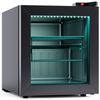 YOPOWER 40L Upright Glass Door Freezer, Compact Vertical Freezer with Adjustable Thermostat, LED Light