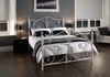 Istyle Christina King Bed Frame Metal Grey White