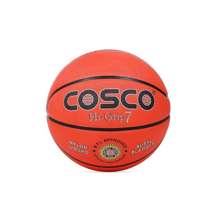 Cosco Hi-Grip B.F.I Approved Basketball (Orange, Size: 7)