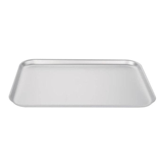 Vogue Aluminium Baking Sheet Commercial Kitchen Bakeware Tray 421x307x21mm