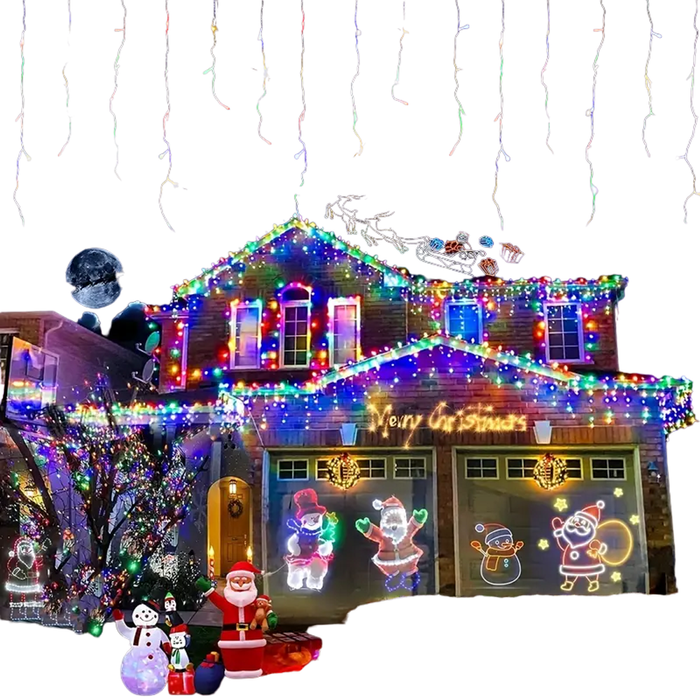 Lifebay Dazzling Drops: Waterproof Icicle Christmas Lights