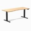 Desky Dual Sit To Stand Ergo Edge Bamboo Desk 1800x750mm Matte Black