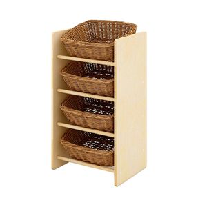 Jooyes NatureWeave 4-Tier Basket Storage Unit - H80cm