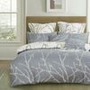 Fabric Fantastic Tree Reversible King Size Grey Quilt/doona/duvet Cover Set
