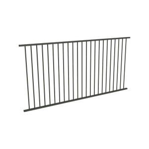 ProtectorAl 1201 - 2399 x 1200mm Woodland Grey Aluminium Flat Top Garden Fence Panel