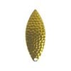 Artizan Hammered Willow Blade, Brass, 57mml X 17mmw, Qty 5