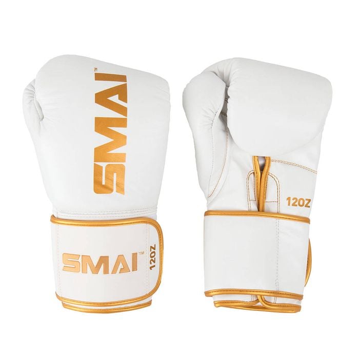 SMAI ProGuard White Boxing Glove - 14oz