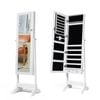 Costway Jewellery Armoire Cabinet with Full-Length Mirror White