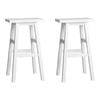 Artiss 2x Bar Stools Kitchen Chairs Wooden White