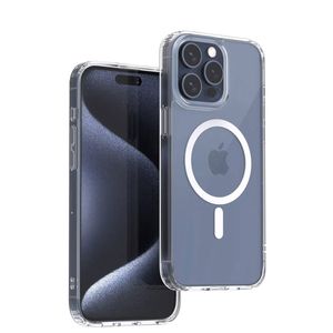 AUKEY PC-TM10 Magnetic Clearview Case for iPhone 15, 15 Pro, 15 Pro Max - Transparent