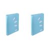 2x Colourhide 48cm Zipper Ring Binder File/paper Document Organiser Sky Blue