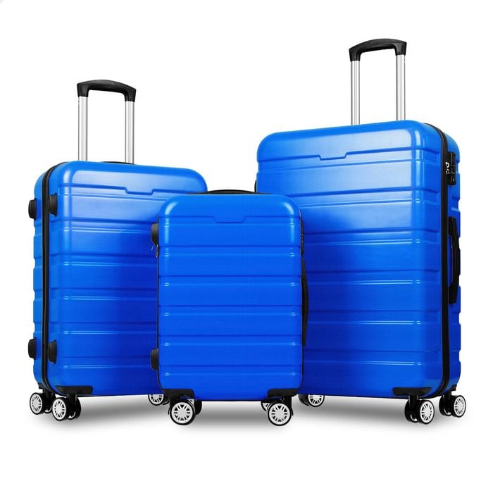 ALFORDSON 3pcs Luggage Trolley Suitcase Set Blue