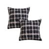 SOGA 2X 50cm Modern Plaid Pattern Blush Pink Gray Decorative Throw Pillow
