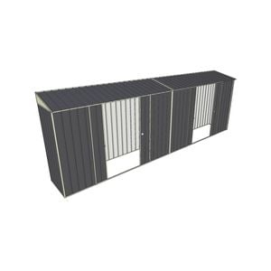 Build-a-Shed 0.8 x 6 x 2m Skillion Shed with Dual Double Sliding Side Doors - Grey