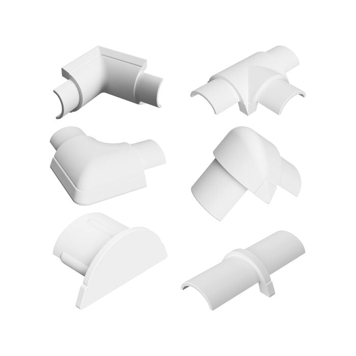 DETA 16 x 8mm Cable Cover Accessory Kit - 13 Pack