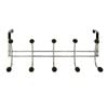 Adoored 10 Hook Satin Chrome Over-The-Door Ball Deco Hook Rack