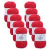 10pk Malli Super Blend Basic Crochet Knitting Yarn 8ply 100g 16x9cm Crimson