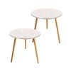 SOGA 2X 60x72cm White Small Side Coffee Table Living Room Balcony Home DÃ©cor Style