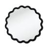 Best World 60cm x 60cm Black Besty Round Curly Mirror