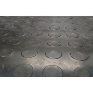 Ideal 1m Black Round Stud Rubber Matting Sheet