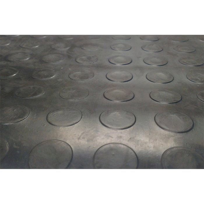 Ideal 1m Black Round Stud Rubber Matting Sheet