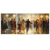 3pcs A picture of people dancing in the middle Print 100% Australian Made 3 x 40x60cm (Metal Print)