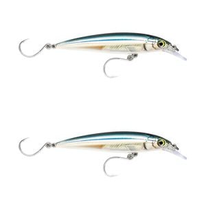 2x Rapala 14cm Saltwater X Rap Long Cast Sink Minnow Fishing Lures - Anchovy