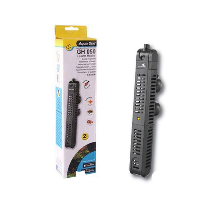 Aqua One 50w Quartz Glass Aquarium Heater With Protector
