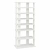 Costway 7tier Shoe Rack Patented 14 Pair Corner Shelf Double Row White