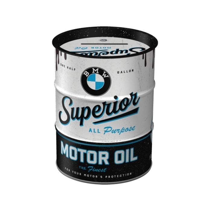 Nostalgic-Art Money Box Oil Barrel BMW Motor Oil