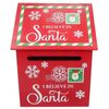 Urban I Believe in Santa Christmas Letter Box Decor 29cm Red/Green
