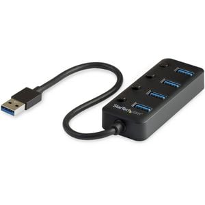 Startech.com 4 Port Usb 3.0 Hub - Usb Type-a To 4x Usb-a With Individual On/off Port Switches