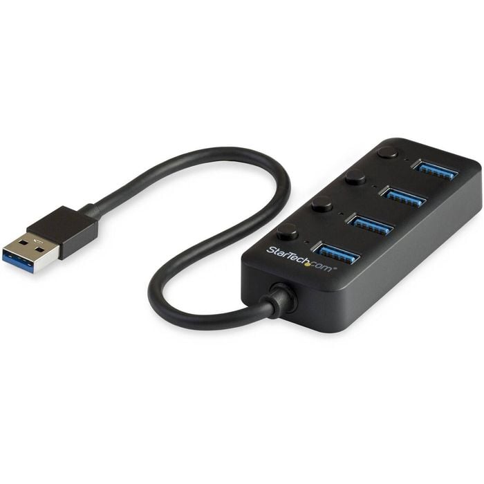 Startech.com 4 Port Usb 3.0 Hub - Usb Type-a To 4x Usb-a With Individual On/off Port Switches