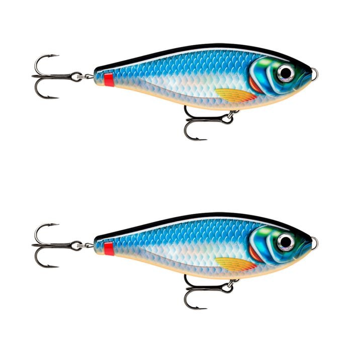 2x Rapala 14cm X Rap Haku Slow Sinking Glidebait Fishing Lures - Blue Ghost